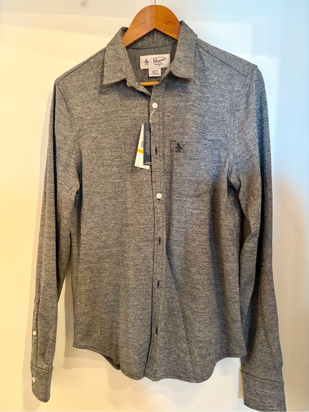 Original Penguin Men's Grey Button-Down Casual Shirt